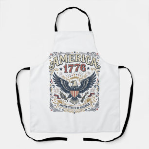 Tablier Aigle Vintage Amérique 1776 Patriotique