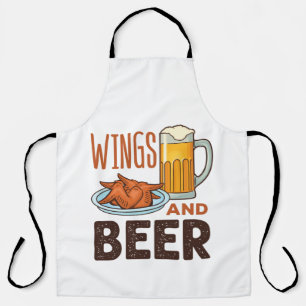 Tablier Ailes de poulet et bière Boire des ailes de poulet