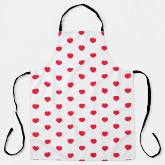Tablier Aimer le coeur sur toute la surface d'impression