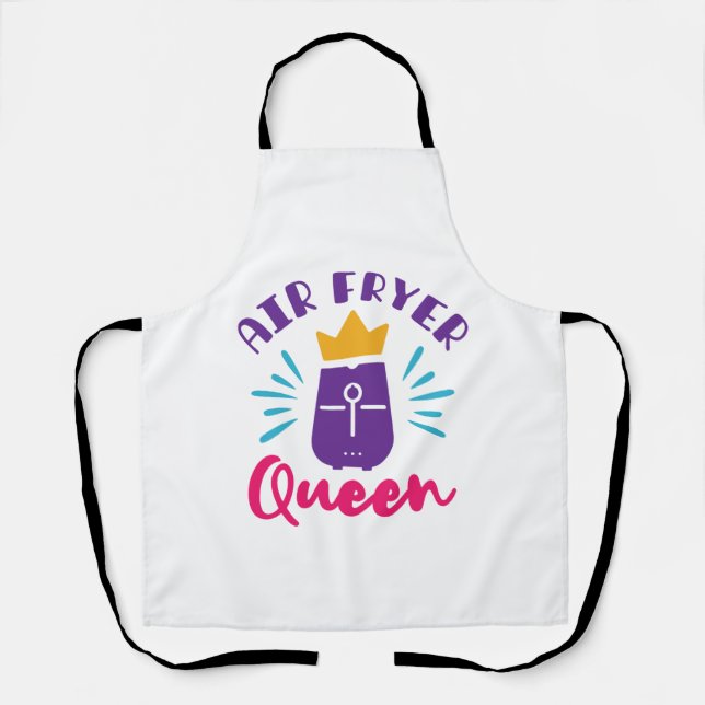 Tablier Air Fryer Queen Cook Chef Cuisine Femmes Filles (Recto)