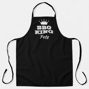 Tablier Aire de cuisine noire BBQ KING pour hommes