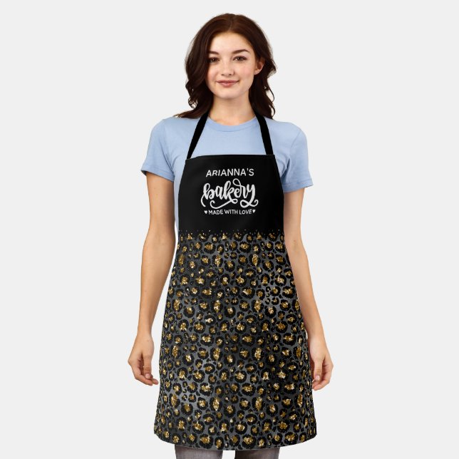 Tablier Aire de cuisson chic Leopard pour Baker (Porté)