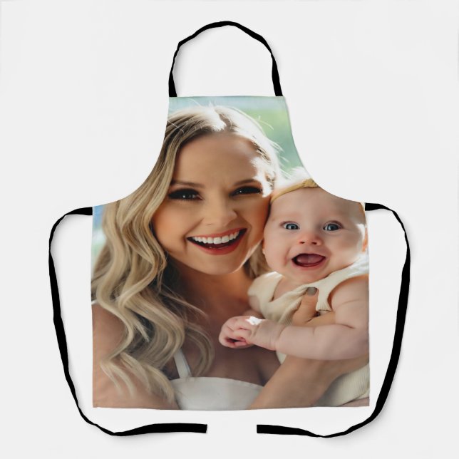 Tablier Ajouter une photo de bébé Personnaliser (Recto)