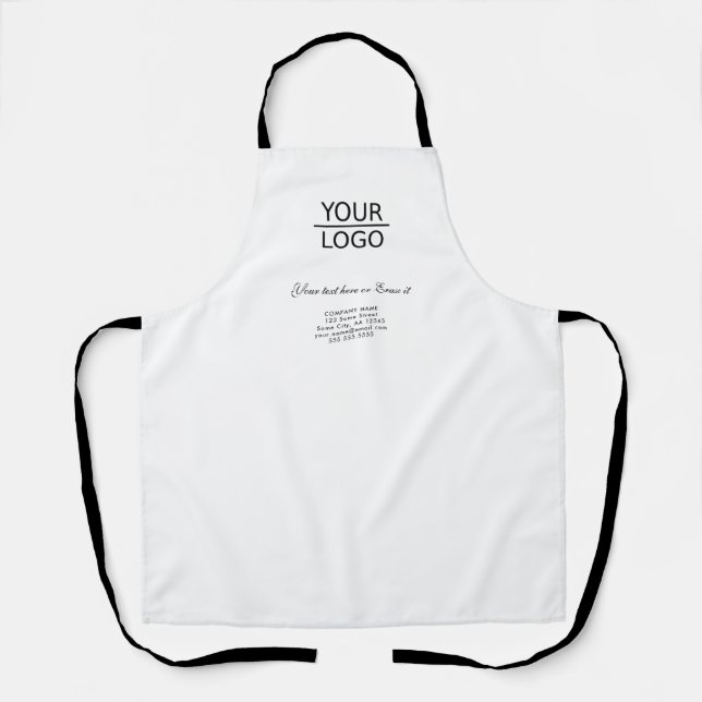 Tablier Ajouter votre logo Promotion de société de texte p (Recto)