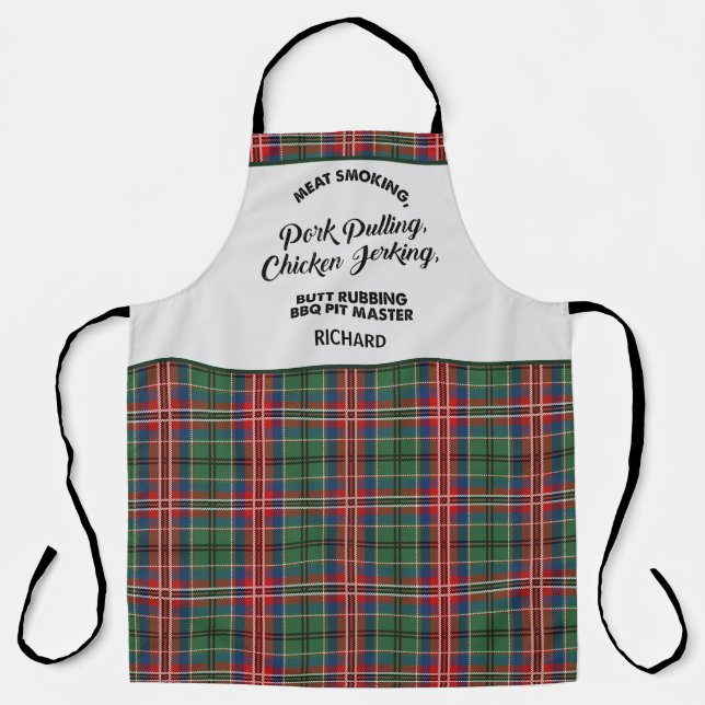 Tablier Ajouter Votre Nom Clan MacCulloch Tartan Plaid Mot (Recto)