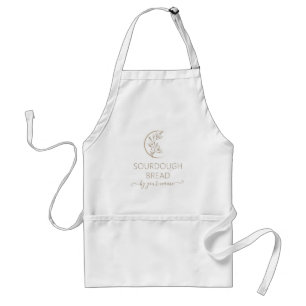 Tablier Ajoutez votre logo Beige Boulangerie personnalisée