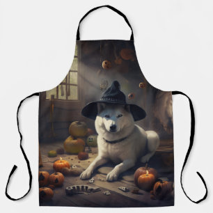 Tablier Akita Citrouilles Halloween effroi