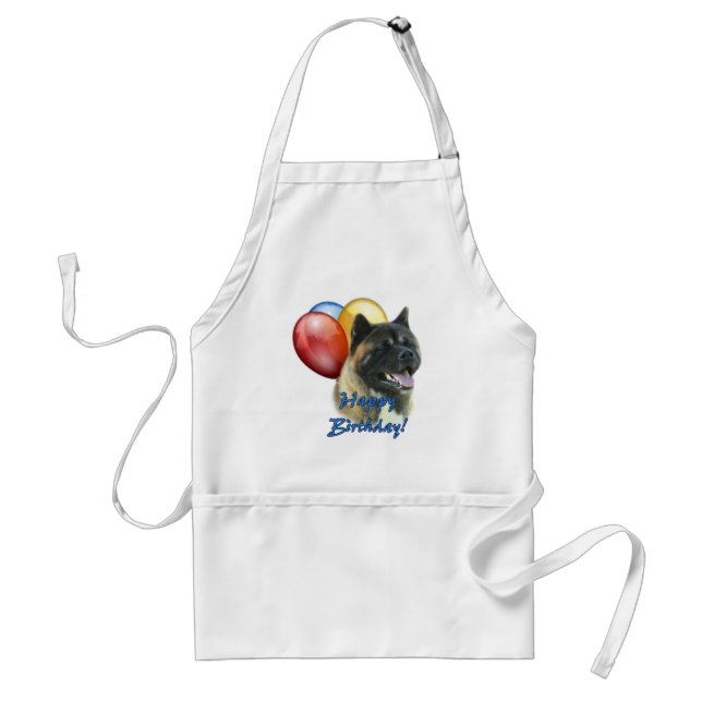 Tablier Akita Joyeux Ballons d'anniversaire (Devant)