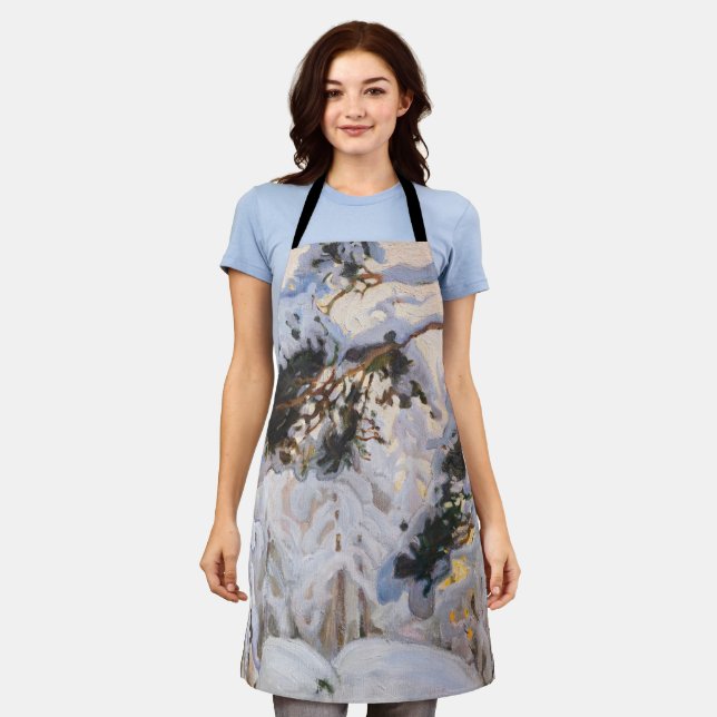 Tablier Akseli Gallen-Kallela - Forêt en hiver (Porté)