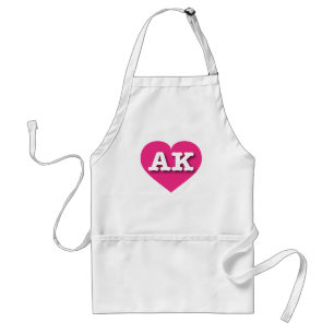 Tablier Alaska Hot Pink Heart - J'aime AK