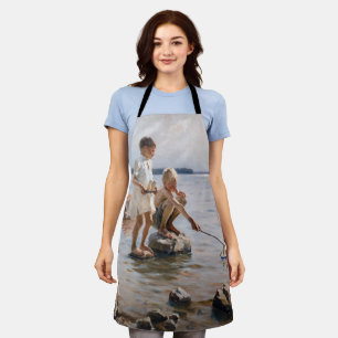 Tablier Albert Edelfeue - Les garçons jouent sur le rivage