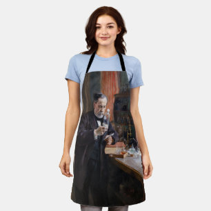 Tablier Albert Edelfeue - Portrait de Louis Pasteur