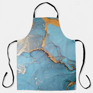 Tablier Alcool Encre Art. Sapphirine et couleur de la mer 
