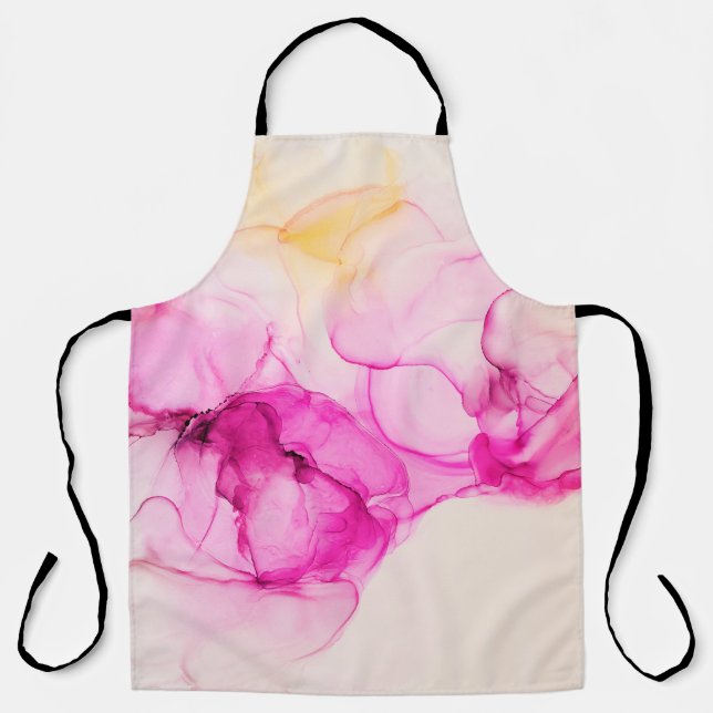 Tablier Alcool encre texture marine. L'art contemporain. (Recto)