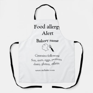 Tablier Alerte d'allergie alimentaire ajouter le nom texte