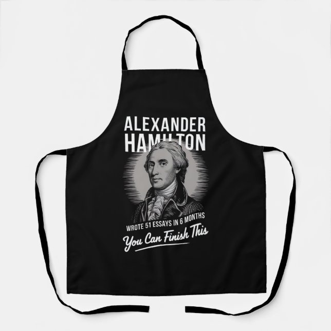 Tablier Alexander Hamilton A Écrit 51 Essais En 6 Mois (Recto)