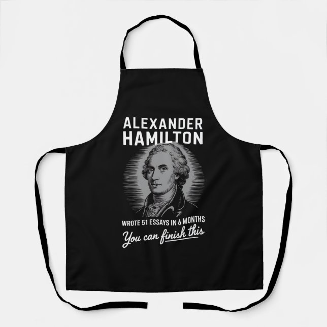 Tablier Alexander Hamilton A Écrit 51 Essais En 6 Mois (Recto)
