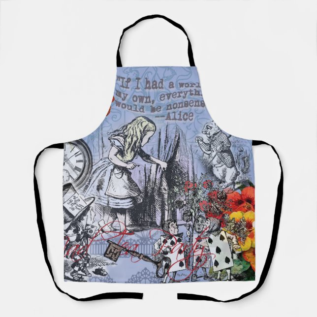 Tablier Alice rideau de nonsens merveilleux classique (Recto)