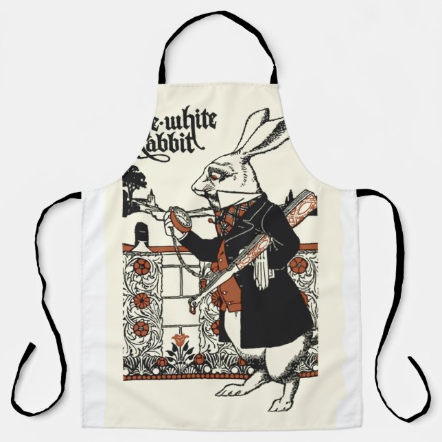 Tablier Alice White Rabbit Classic Wonderland (Recto)