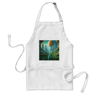 Tablier Alien Nature & Futuriste Ville Surreal Sci-Fi Art