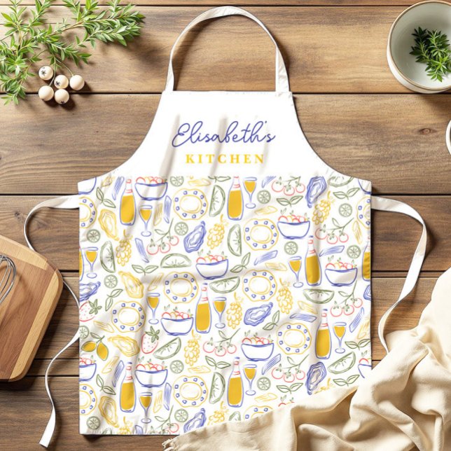 Tablier Alimentation italienne Nom personnalisé Apron (Créateur téléchargé)