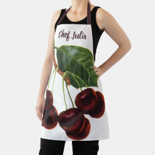 Tablier Aliments de fruits vintage, cerises mûres d'un arb