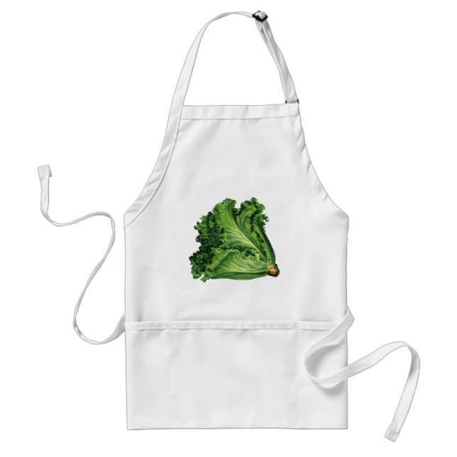 Tablier Aliments vintages, Légumes à la feuille verte (Devant)