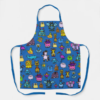 Tablier All-Over Print Apron - Blue (Adult)