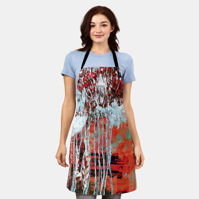 Tablier All‑Over Print Apron – Corrosion Pulse (Porté)
