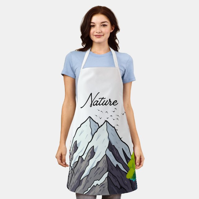 Tablier All-Over Print Apron, Medium (Porté)