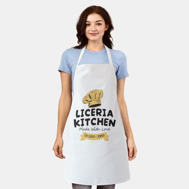 Tablier All-Over Print Apron, Medium (Porté)