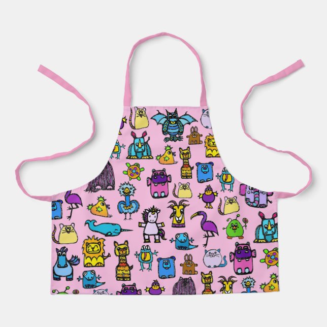 Tablier All-Over Print Apron - Pink (Recto)