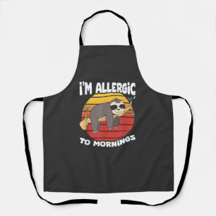 Tablier Allergique aux matins paresseux animal paresseux a