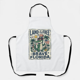 Tablier Alligator de Floride Patriotique 4 juillet