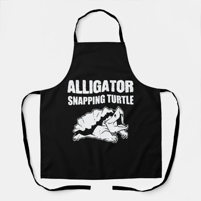 Tablier Alligator Snapping Turtle Animal Biologiste Cadeau (Recto)
