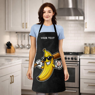 Tablier Allons Bananes Baseball Rétro Banane Drôle