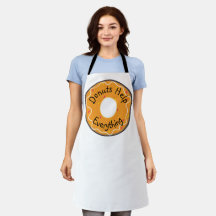 Allover Print Apron Donuts Aider tout