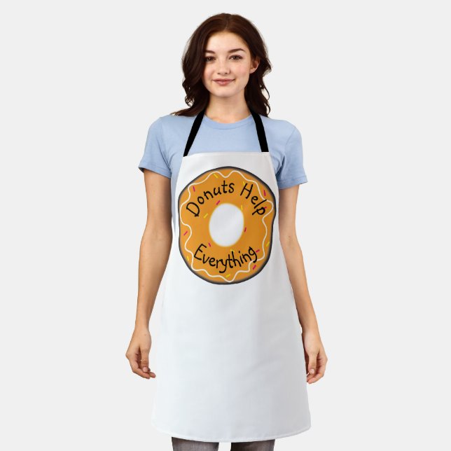 Tablier Allover Print Apron Donuts Aider tout (Porté)