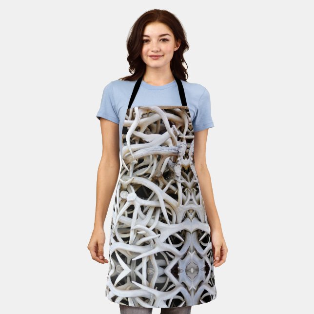Tablier Allover Print Apron Elk Antlers (Porté)