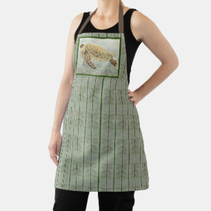 Tablier Allover Print Apron Sea Turtle #1