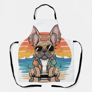 Tablier Aloha Pup Cool French Bulldog Beach Vibes