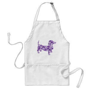 Tablier Aloha Purple Doxie Dachshund