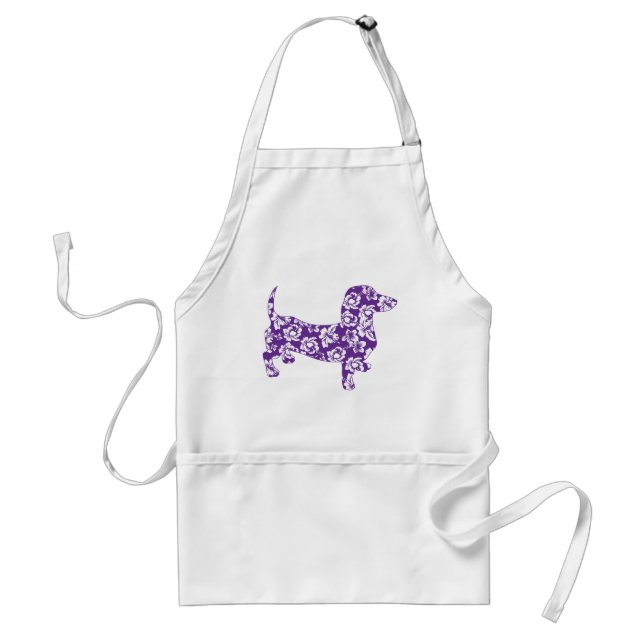 Tablier Aloha Purple Doxie Dachshund (Devant)