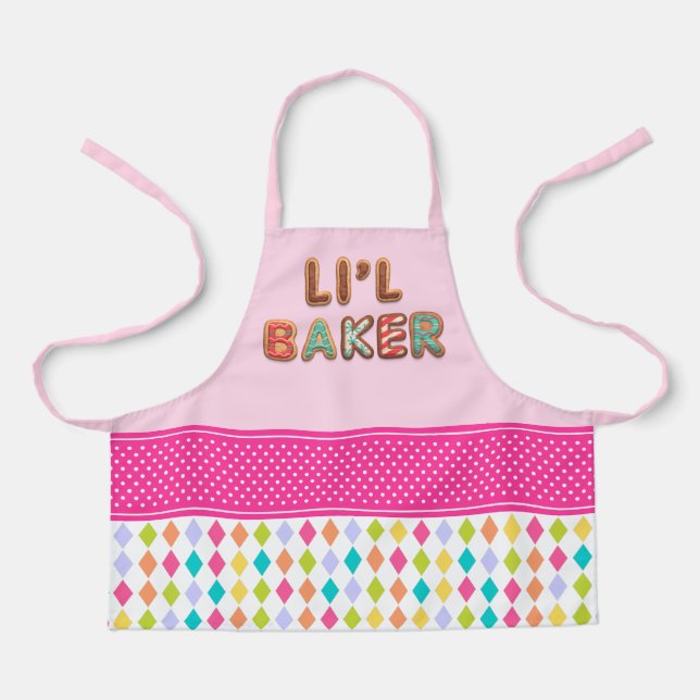 Tablier Alphabet mignon et festif Cookie Li'l Baker (Recto)