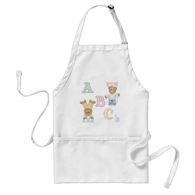 Tablier Alphabet Nounours amusants (Devant)
