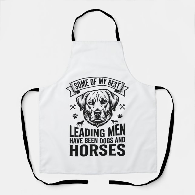 Tablier Amateur de chien cheval vintage conception hommes  (Recto)