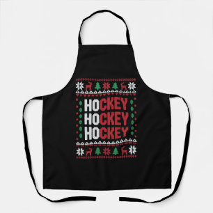 Tablier Amateur de hockey sur glace Noël Santa Drôle Équip