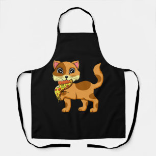 Tablier Amateur de pizza italienne et de chats, chuchoteur
