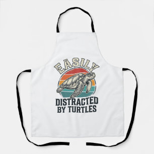 Tablier Amateur de tortues vintage facilement distrait par
