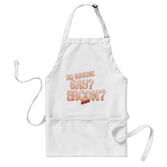 Tablier Amateurs De Bacon Adulte Apron Avec Poches Cochon  (Devant)